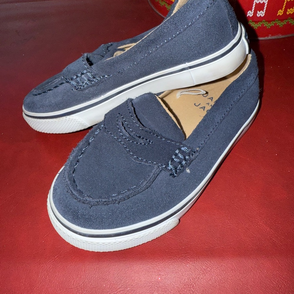 Janie and Jack Blue Suede Loafers toddler size 7 little kid